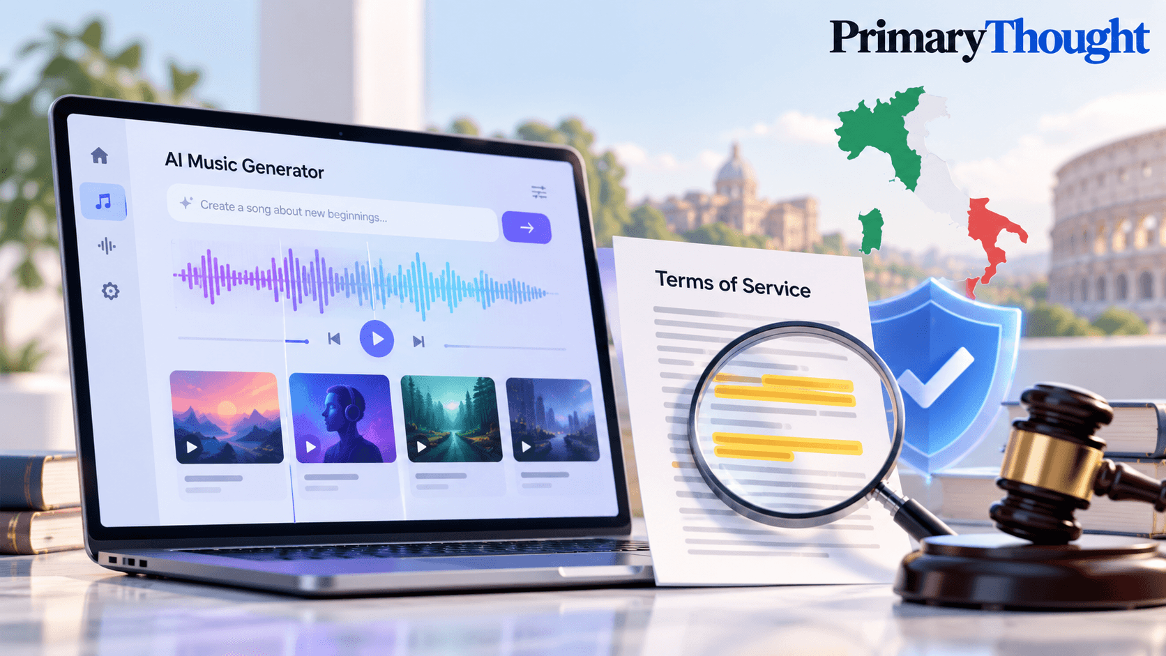 Italy's competition authority investigates Suno AI music generator's terms of service over copyright, moral rights, and potentially unfair contract clauses.